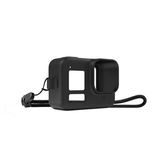 Gopro Hero8 Housse en silicone pour boîtier de protection en silicone avec accessoire anti-perte de corde Go Pro 8 Gopro Hero8 Housse en silicone pour boîtier de protection en silicone avec accessoire anti-perte de corde Go Pro 8