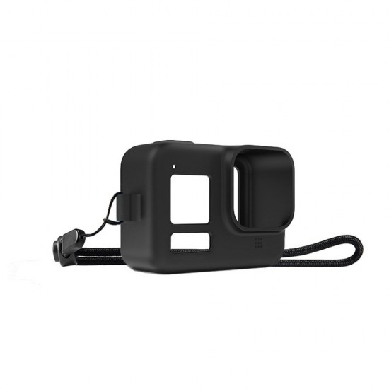 Gopro Hero8 Housse en silicone pour boîtier de protection en silicone avec accessoire anti-perte de corde Go Pro 8