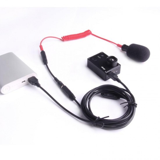 Mini USB 3.5mm External Microphone And Charging Cable For GIT2/GIT2P