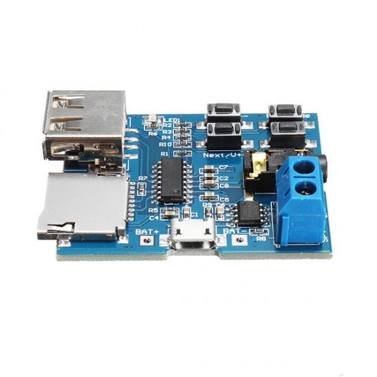 5Pcs MP3 Lossless Decoder Board With Power Amplifier Module TF Card Decoding Player