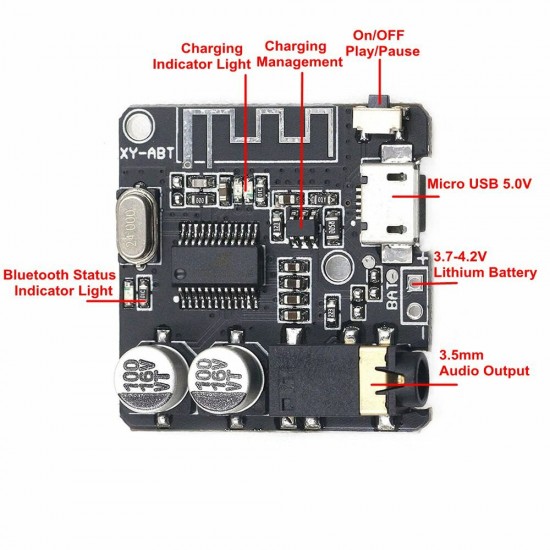 DIY bluetooth 5.0 Audio Receiver Module MP3 bluetooth Decoder Board Car Speaker Audio Amplifier Board