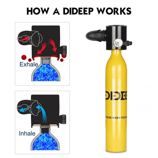 0.5L SCUBA Mini Oxygen Cylinder Air Tank Diving Reserve Air Tank Hand Pump 0.5L SCUBA Mini Oxygen Cylinder Air Tank Diving Reserve Air Tank Hand Pump
