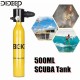 0.5L SCUBA Mini Oxygen Cylinder Air Tank Diving Reserve Air Tank Hand Pump