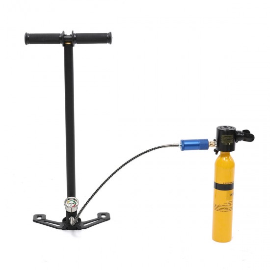 0.5L Scuba Diving Spare Tank Hand Pump Oxygen Air Tank Hand Operated Pump