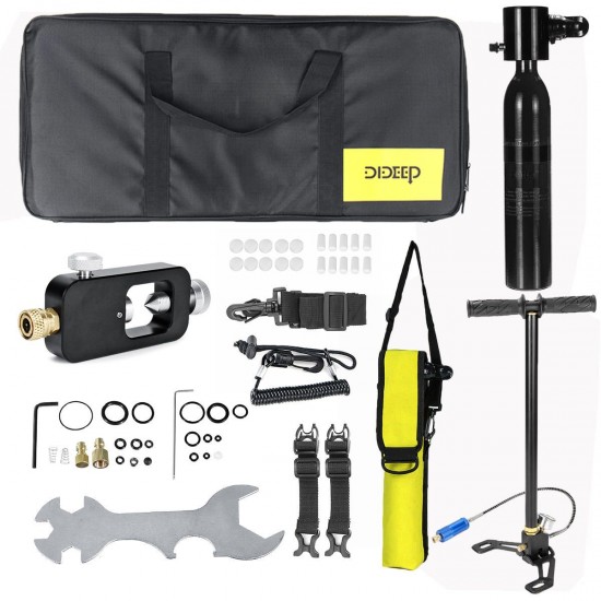 0.5L Scuba Oxygen Tank Portable Diving Reserve Air Tank Set Hand Pump Oxygen Cylinder Mini Operated Pump with Pump and Respirator Bag 0.5L Scuba Oxygen Tank Portable Diving Reserve Air Tank Set Hand Pump Oxygen Cylinder Mini Operated Pump with Pump and Respirator Bag