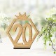 1-20 Signs Wooden Table Numbers With Base Holder Birthday Wedding Party Decor