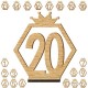 1-20 Signs Wooden Table Numbers With Base Holder Birthday Wedding Party Decor 1-20 Signs Wooden Table Numbers With Base Holder Birthday Wedding Party Decor