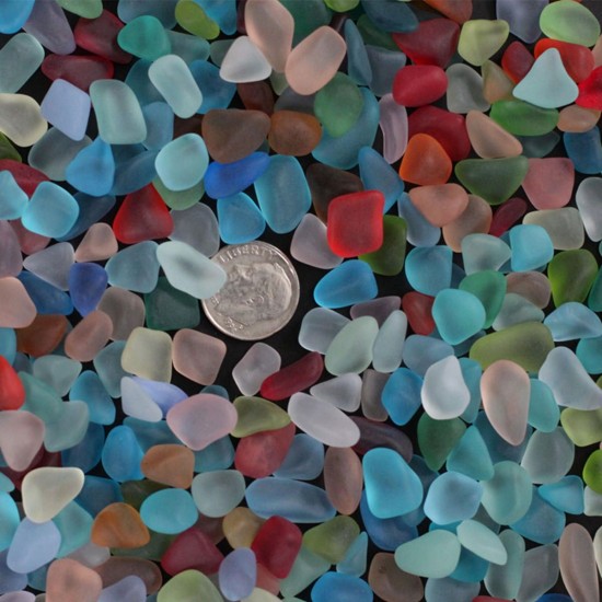 10-16mm Mixed Color Undrilled Sea Beach Glass Beads Bulk DIY Jewelry Pendant Decor