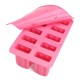 10-Cavity Frozen Ice Cream Pop Mold Maker Lolly Silicone Mould Tray Pan Kitchen DIY Stick