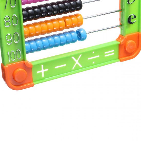 100 Beads Abacus Counting Number Preschool Kid Math Learning Teaching Education Calculator Toys