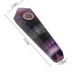 100% Natural Purple Fluorite Quartz Crystal Wand Pipe Healing with Carb Hole