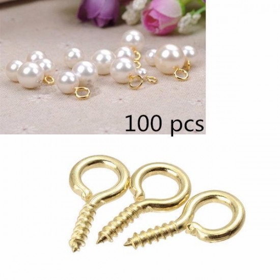 100 pcs Windows Hang Jewelry Accessories Fasteners Packaging Tack Decorative Upholstery Tacks Eye Bolts