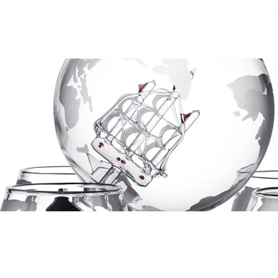 1000ML World Globe Decanter Glass Crystal Spirits Bottle 1000ML World Globe Decanter Glass Crystal Spirits Bottle