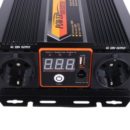 1000W 12V DC To 220V AC-240V AC Portable Power Inverter Modified Sine Wave Inverter with Digital Display Domestic Solar Inverter 1000W 12V DC To 220V AC-240V AC Portable Power Inverter Modified Sine Wave Inverter with Digital Display Domestic Solar Inverter