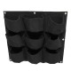 100/81/64/56/49/36/25/18/9 Pockets Vertical Planting Bags Wall Hanging Planter Bags Flower Growing Container for Yard Garden Outdoor Decoration