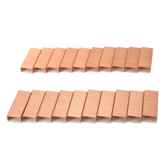 100PCS Rose Gold Stapler Office Supplies