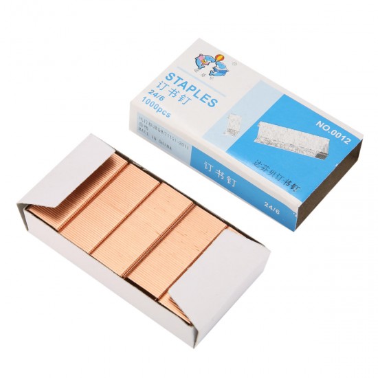 100PCS Rose Gold Stapler Office Supplies 100PCS Rose Gold Stapler Office Supplies