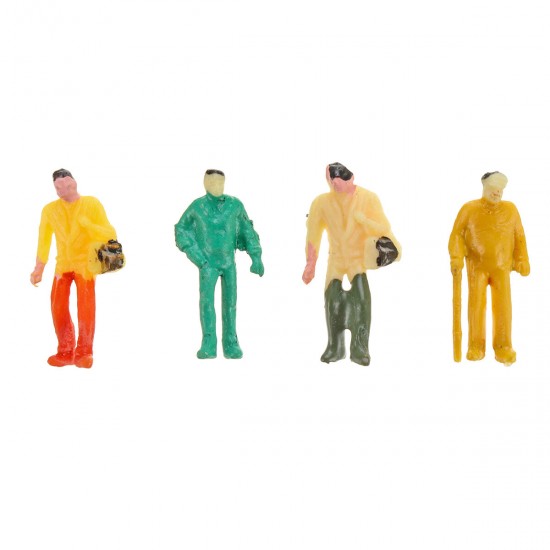 100Pc 1:87 Painted Layout Model Decorations Passenger People Figures HO Scale Assorted Poses