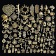 100Pcs Antique Bronze Pendant Decorations Multi-Styling Metal Animal Plant Ornaments 100Pcs Antique Bronze Pendant Decorations Multi-Styling Metal Animal Plant Ornaments