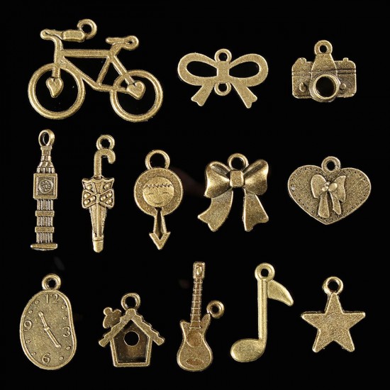 100Pcs Antique Bronze Pendant Decorations Multi-Styling Metal Animal Plant Ornaments 100Pcs Antique Bronze Pendant Decorations Multi-Styling Metal Animal Plant Ornaments