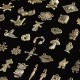 100Pcs Antique Bronze Pendant Decorations Multi-Styling Metal Animal Plant Ornaments 100Pcs Antique Bronze Pendant Decorations Multi-Styling Metal Animal Plant Ornaments
