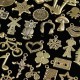 100Pcs Antique Bronze Pendant Decorations Multi-Styling Metal Animal Plant Ornaments