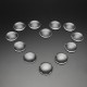 100Pcs Flat Back Transparent Round Clear Glass Domed Cabochons Cover DIY Decoration