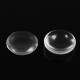 100Pcs Round Clear Glass Dome Cabochon Cameo Flat Back Crystal Magnify Base Cover DIY