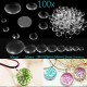 100Pcs Round Clear Glass Dome Cabochon Cameo Flat Back Crystal Magnify Base Cover DIY 100Pcs Round Clear Glass Dome Cabochon Cameo Flat Back Crystal Magnify Base Cover DIY