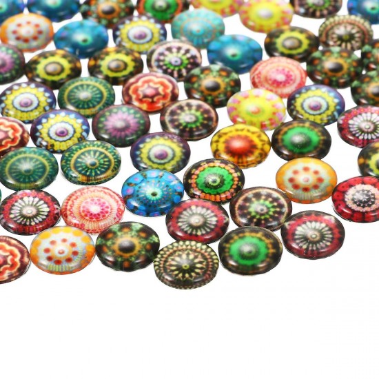 100Pcs/Set 10MM Round Mixed Supplies Crafted Handcrafted Tiles For Jewelry Making Decorations