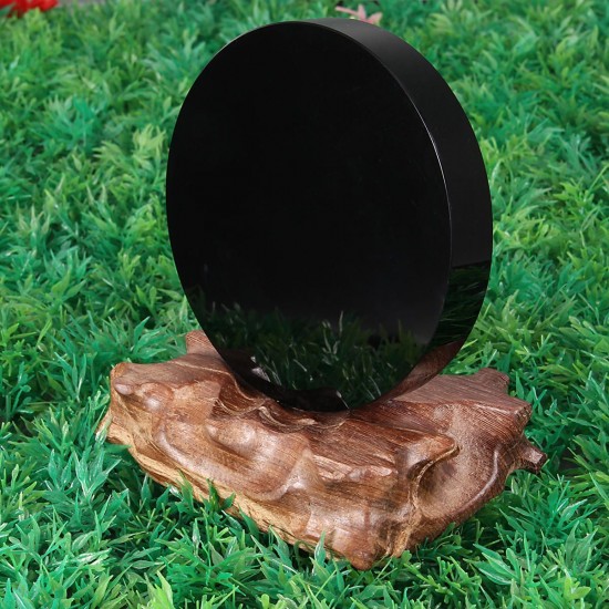 100mm Black Obsidian Scrying Mirror Crystal Crystals Seconds Gemstone Mineral