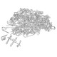 100pcs Gold/Silver Curtain Hooks Metal 28mm for Pencil Pleat Tapes Curtains Hook 100pcs Gold/Silver Curtain Hooks Metal 28mm for Pencil Pleat Tapes Curtains Hook