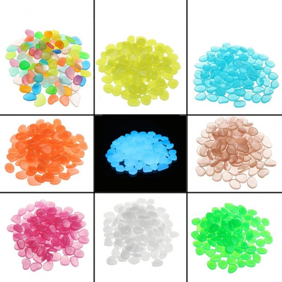 100pcs Luminous Stones Pebble Gardening Aquarium Landscaping Pebble Villa Decorations 100pcs Luminous Stones Pebble Gardening Aquarium Landscaping Pebble Villa Decorations