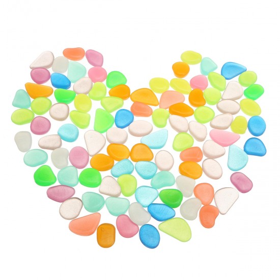 100pcs Luminous Stones Pebble Gardening Aquarium Landscaping Pebble Villa Decorations 100pcs Luminous Stones Pebble Gardening Aquarium Landscaping Pebble Villa Decorations