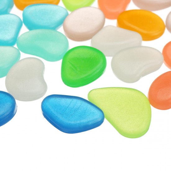 100pcs Luminous Stones Pebble Gardening Aquarium Landscaping Pebble Villa Decorations 100pcs Luminous Stones Pebble Gardening Aquarium Landscaping Pebble Villa Decorations