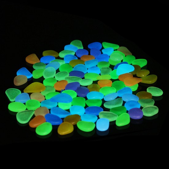 100pcs Luminous Stones Pebble Gardening Aquarium Landscaping Pebble Villa Decorations 100pcs Luminous Stones Pebble Gardening Aquarium Landscaping Pebble Villa Decorations