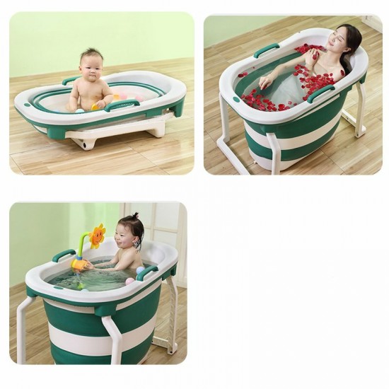 102x23.5x68cm Folding Bathtub Portable Seated Shower Barrel Bath Tub for Adult Baby