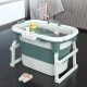 103x65x25.5cm Heighten Folding Bathtub Bath Barrel Adult Basin Kid Swim Tub Spa Sauna Bathtub