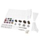 107Pcs/Set Pendant Trays Set DIY Jewelry Bezel Making Crystal Bracelet Pendant Silicone Resin Mould Jewelry Casting Molds Kit Vintage Base