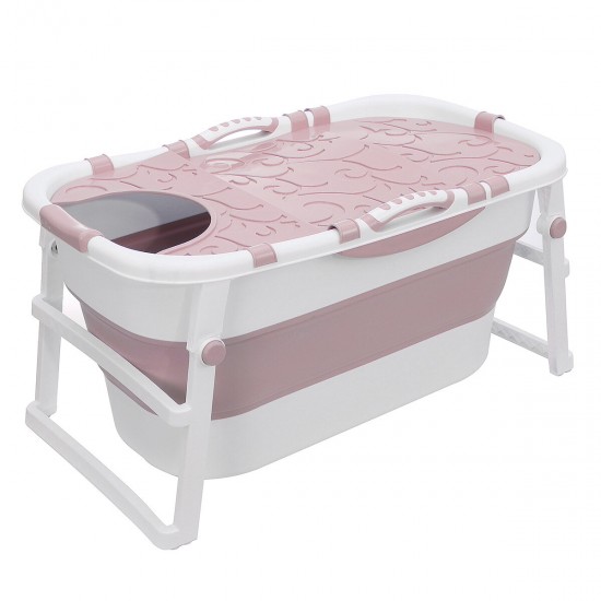 107x59x53cm Folding Bathtub Portable Bathroom Large Capacity Soaking PVC Tub SPA Tub