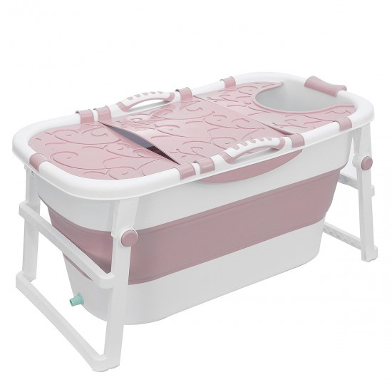 107x59x53cm Folding Bathtub Portable Bathroom Large Capacity Soaking PVC Tub SPA Tub