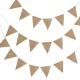 10M 48 Flags Party Banner Flag Jute Hessian Burlap Bunting Wedding Decorations 10M 48 Flags Party Banner Flag Jute Hessian Burlap Bunting Wedding Decorations
