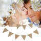 10M 48 Flags Party Banner Flag Jute Hessian Burlap Bunting Wedding Decorations 10M 48 Flags Party Banner Flag Jute Hessian Burlap Bunting Wedding Decorations