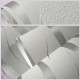 10M Waterproof 3D Embossed Wallpaper Roll Glitter Effect Silver Wall Sticker Living Room Decorations