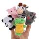 10PCS Cute Cartoon Biological Animal Finger Puppet Plush Toys Child Baby Favor Dolls Finger Puppets