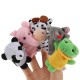 10PCS Cute Cartoon Biological Animal Finger Puppet Plush Toys Child Baby Favor Dolls Finger Puppets