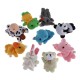 10PCS Cute Cartoon Biological Animal Finger Puppet Plush Toys Child Baby Favor Dolls Finger Puppets