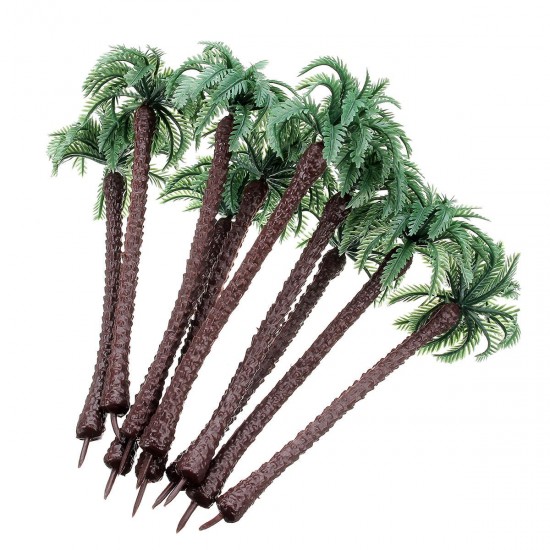 10PCS Mini Artificial Trees Coconut Tree Plant Home Office Party Decorations Gift PVC