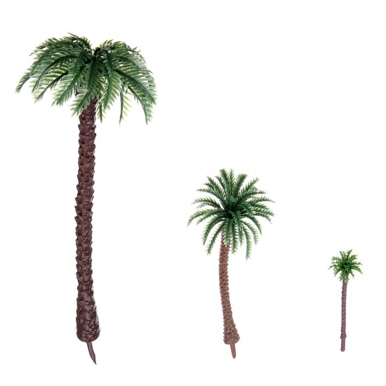 10PCS Mini Artificial Trees Coconut Tree Plant Home Office Party Decorations Gift PVC