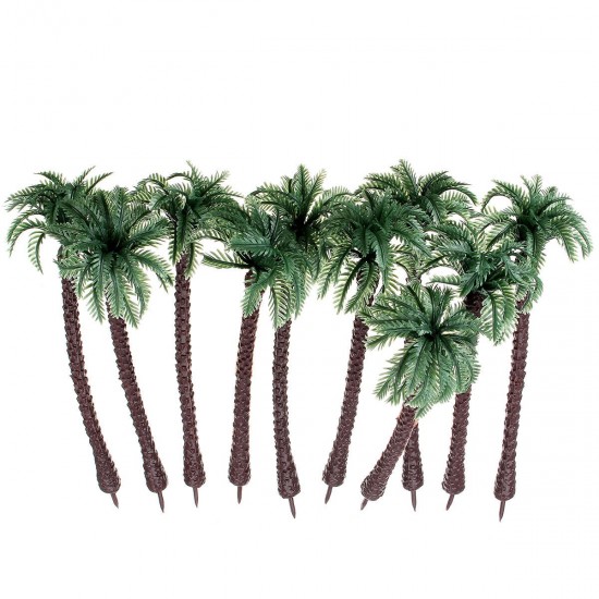 10PCS Mini Artificial Trees Coconut Tree Plant Home Office Party Decorations Gift PVC